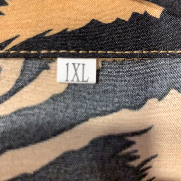 Shein Zebra Stripe Drop Shoulder Blouse - Picture 7 of 7